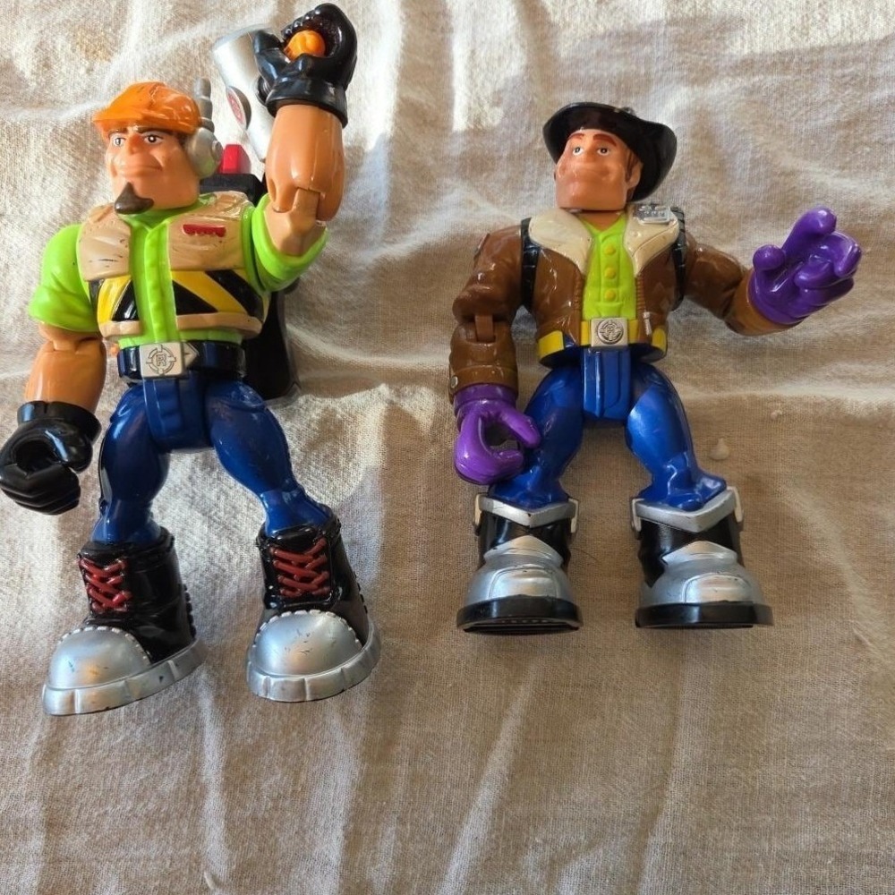 2001‎ Mattel Fisher Price Rescue Heroes Rangers Action Figures Lot Of 2